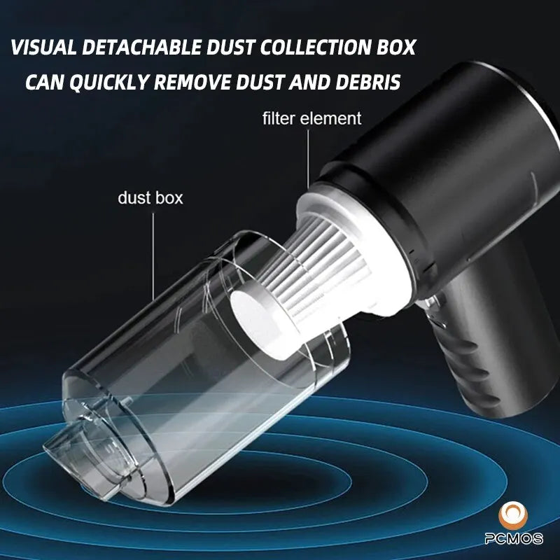 PCMOS 1PC Wireless Vacuum Cleaner High Power for Home and Car