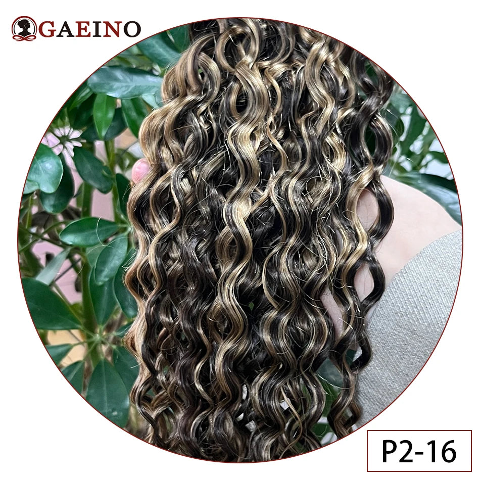 Water Wave Clip In Hair Extensions Real Human Hair 7Pcs Set