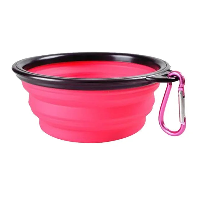 Collapsible Pet Silicone Dog Food Water Bowl Portable Travel