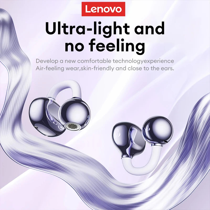 Lenovo LE302 Wireless Bluetooth 6.0 Ear Clip Earbuds With Charging Case