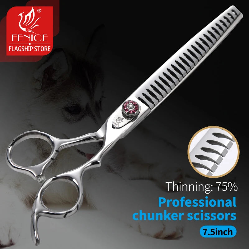 Fenice 7.5inch Professional Dog Grooming Scissors Chunker Shears