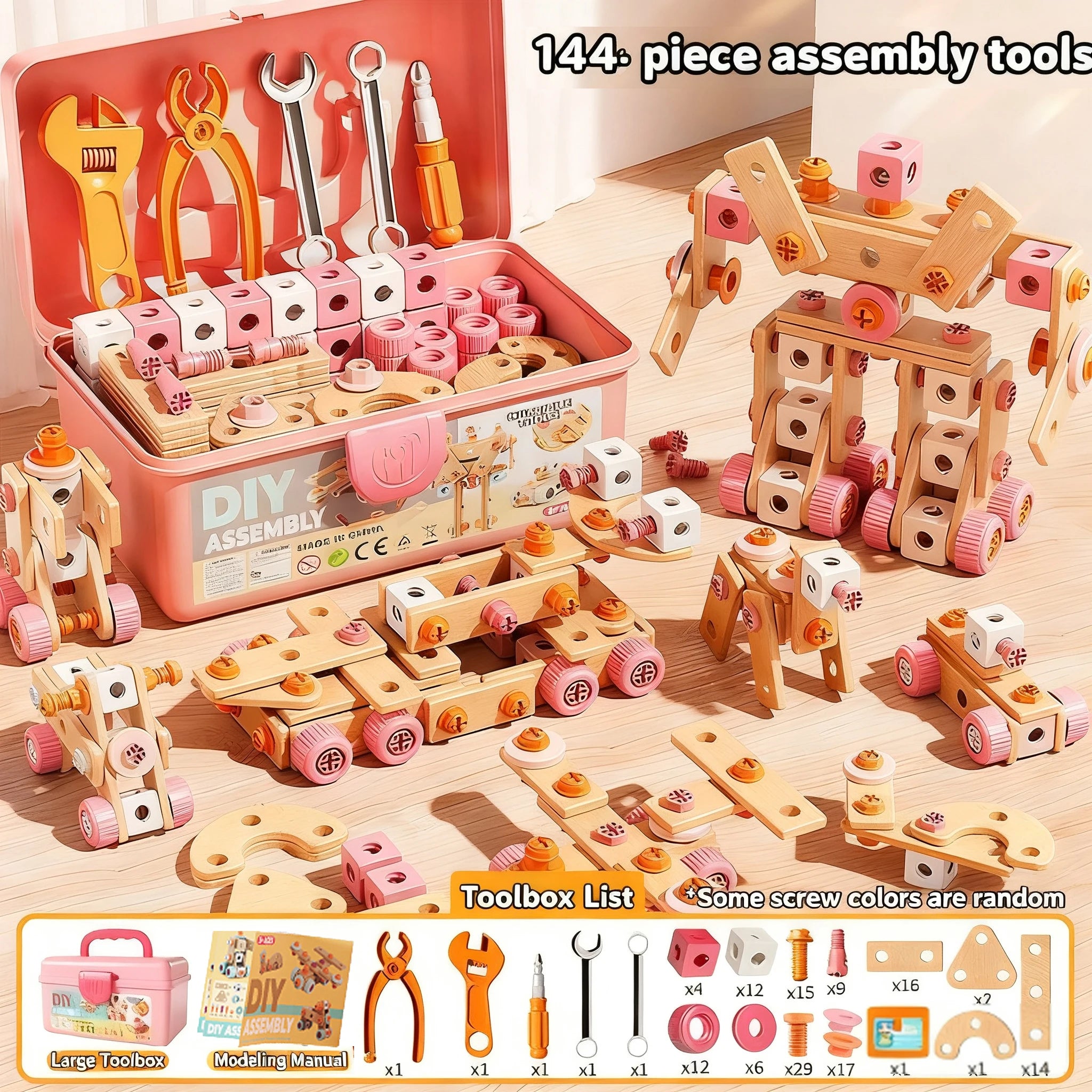 Kids Toolbox Puzzle Drill Toy Set Educational Screw Removal Electric STEM Gift
