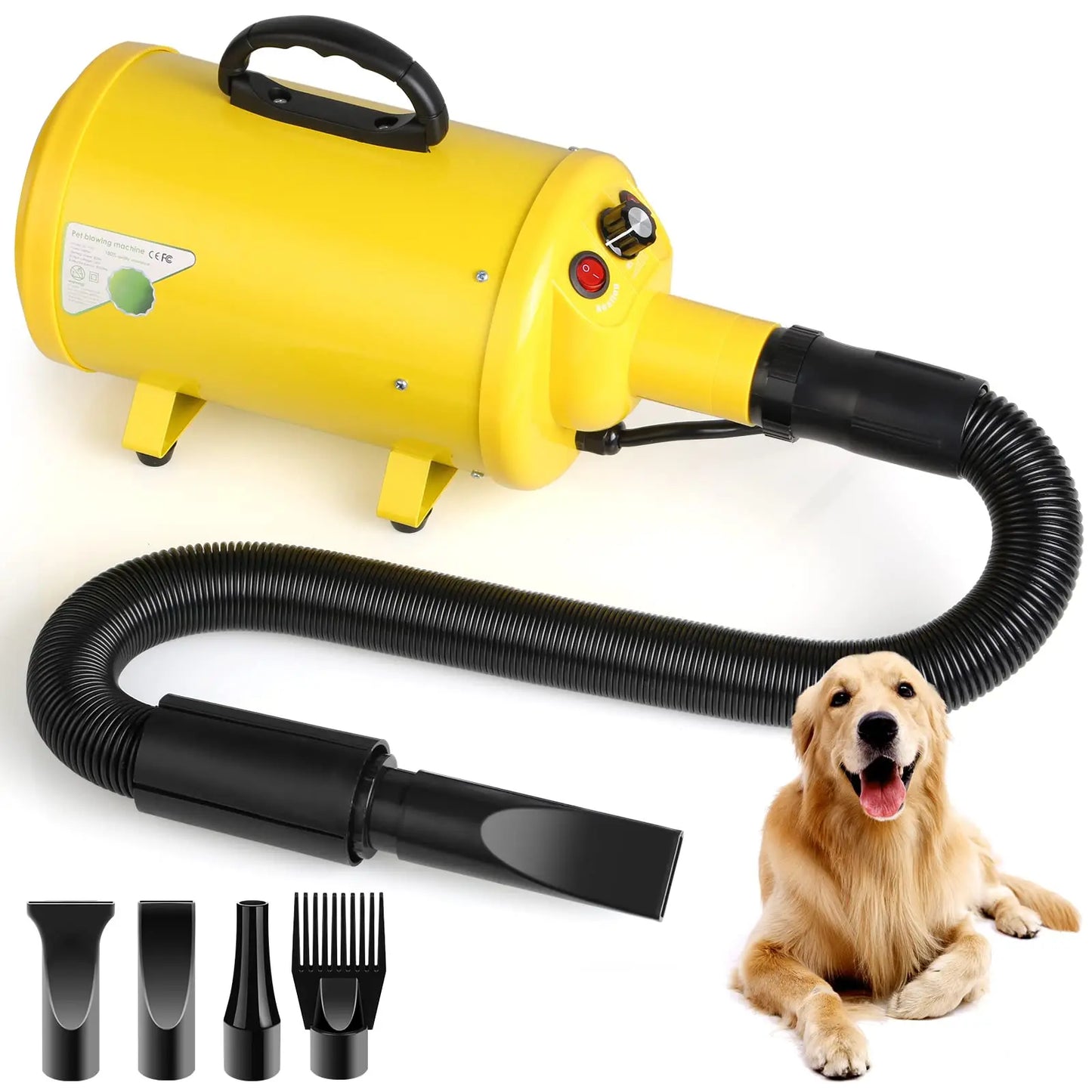 Dog Hair Dryer 3.8HP 2800W Pet Grooming Blower Heat