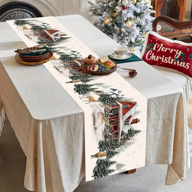 Winter Wonderland Snowman Christmas Table Runner 2025