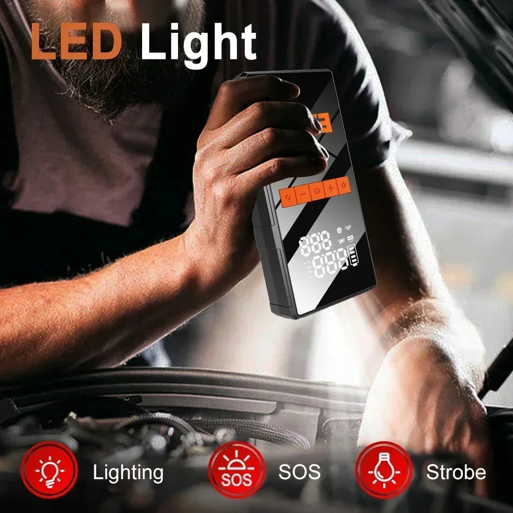 12V Car Jump Starter 4 In 1 Wireless Tire Inflator Pump