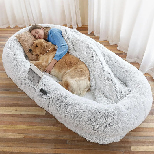 Human Dog Bed 71 Inch X 45 Inch X 12 Inch Washable Dog Bed for People and Pets Comfortable Napping Space