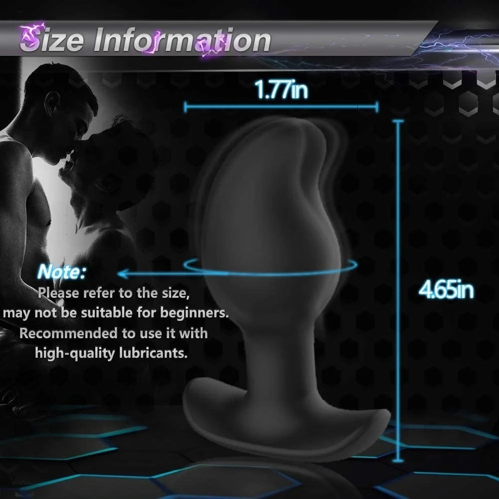 Anal Electric Shock Vibrator Prostate Massager Butt Plug