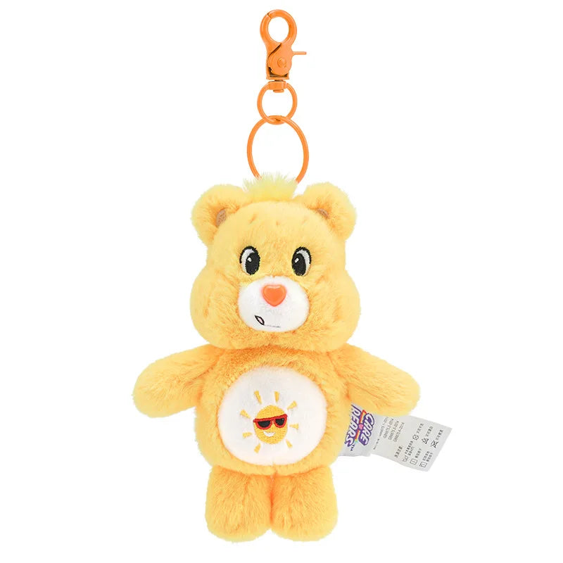 Care Bears Plush Rainbow Bear Kawaii Keychain Bag With Sound Toy Gift