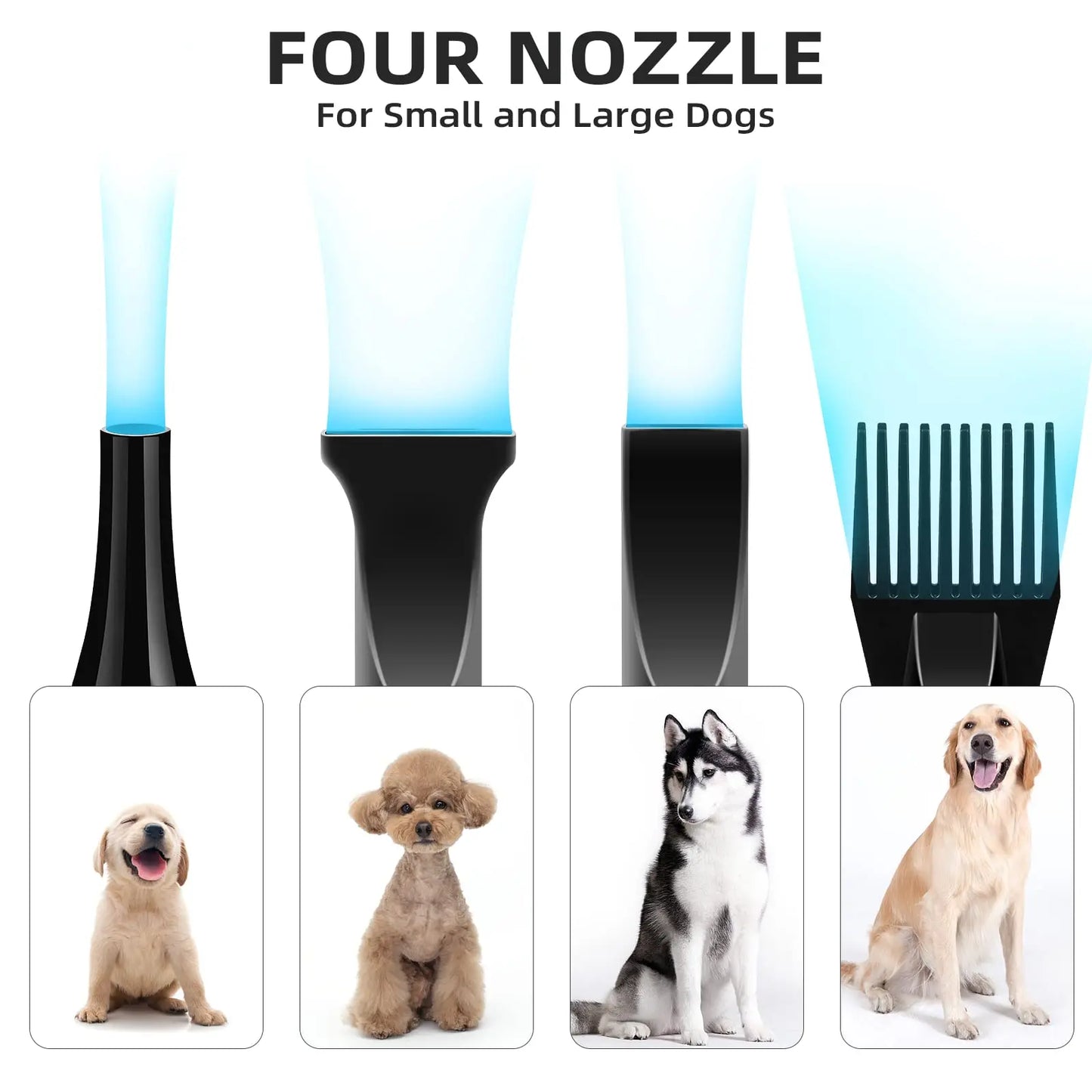 Dog Hair Dryer 3.8HP 2800W Pet Grooming Blower Heat