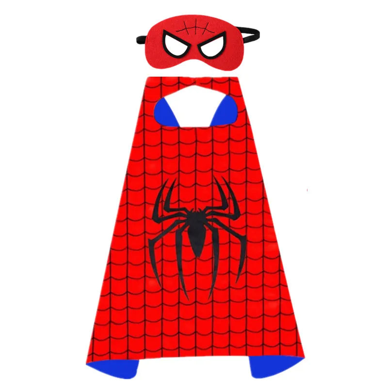 Superhero Cape Captain America Shield Costume Children Halloween Mask Dress Up Gift Costume