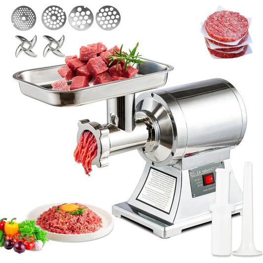 1.5 HP 1100W Commercial Meat Grinder Heavy Duty 550 LBS/H