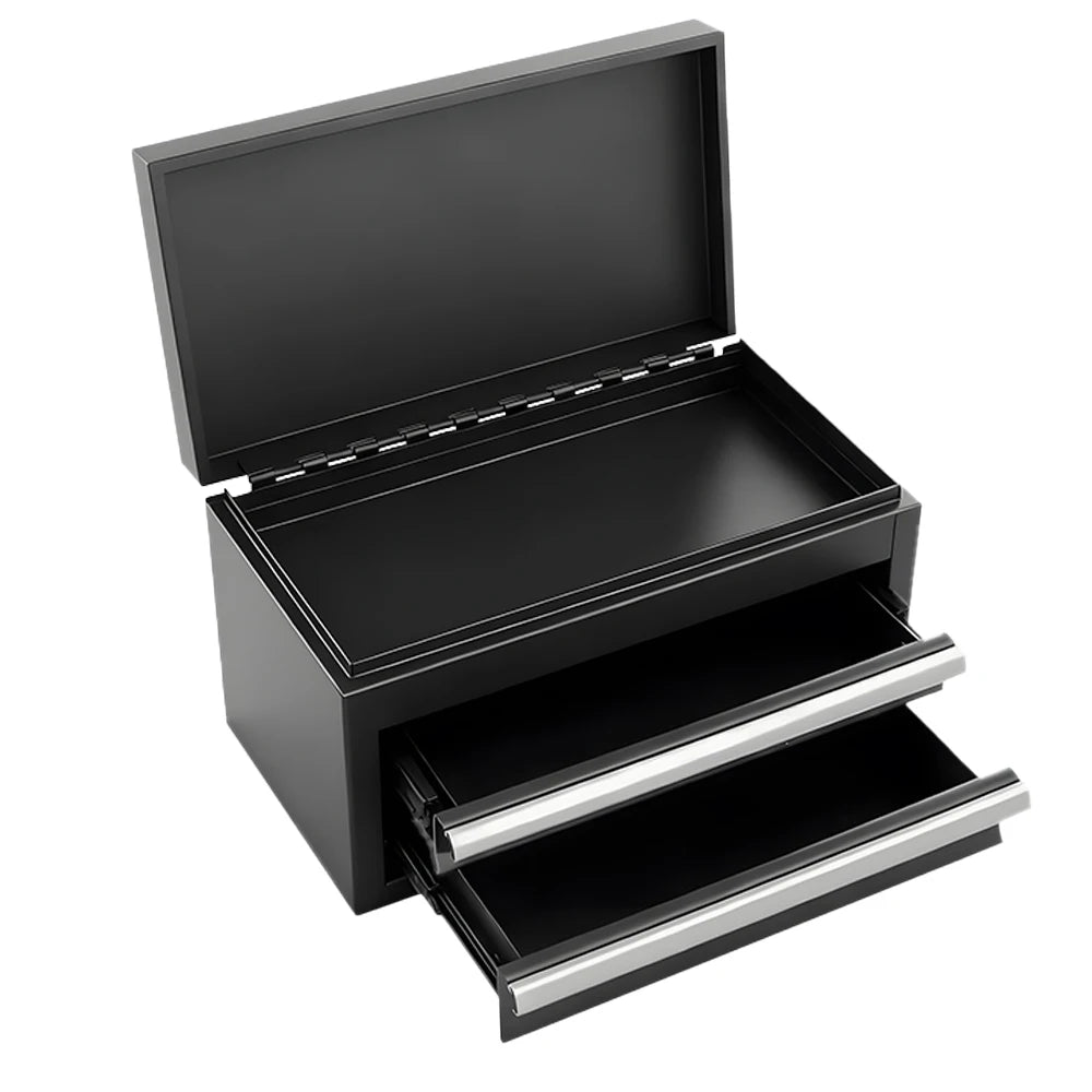 Two Layer Metal Tool Box Chest With Drawers And Ball Bearing Slides For Garage