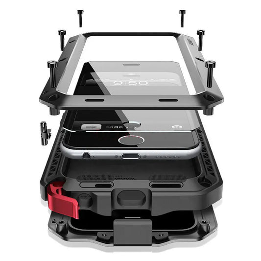 Armor Heavy Duty Protection Case for iPhone 7 8 Plus XR Xs 11 12 13 Pro Max 14 15 Plus SE SE2 360 Metal Tank