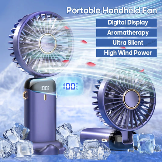 USB Handheld Mini Fan Foldable Portable Neck Hanging Fans
