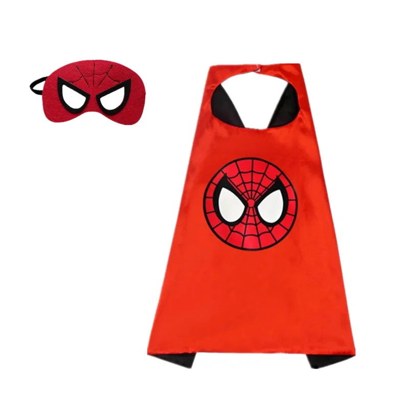 Superhero Cape Captain America Shield Costume Children Halloween Mask Dress Up Gift Costume