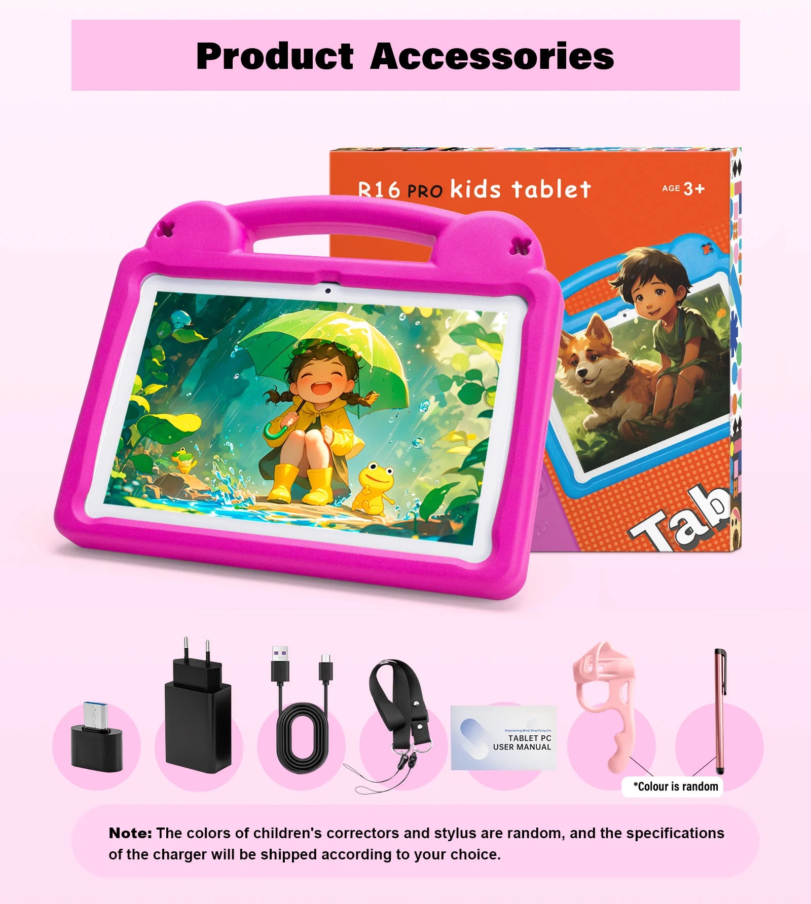 Anry R16Pro Kids Tablet 10 Inch Android 15 64GB ROM 8GB RAM Dual Camera