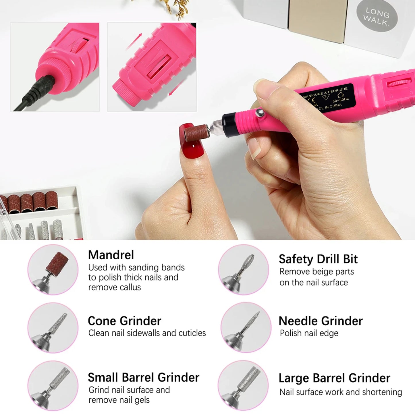 LULAA Strong Function Nail Drill Machine Set Electric Sander