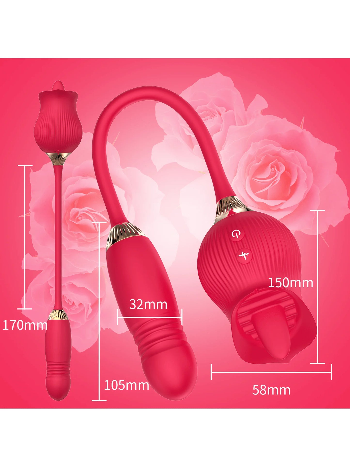 Tongue Shaped Suction Vibe Clitoral Stimulator 12 Modes