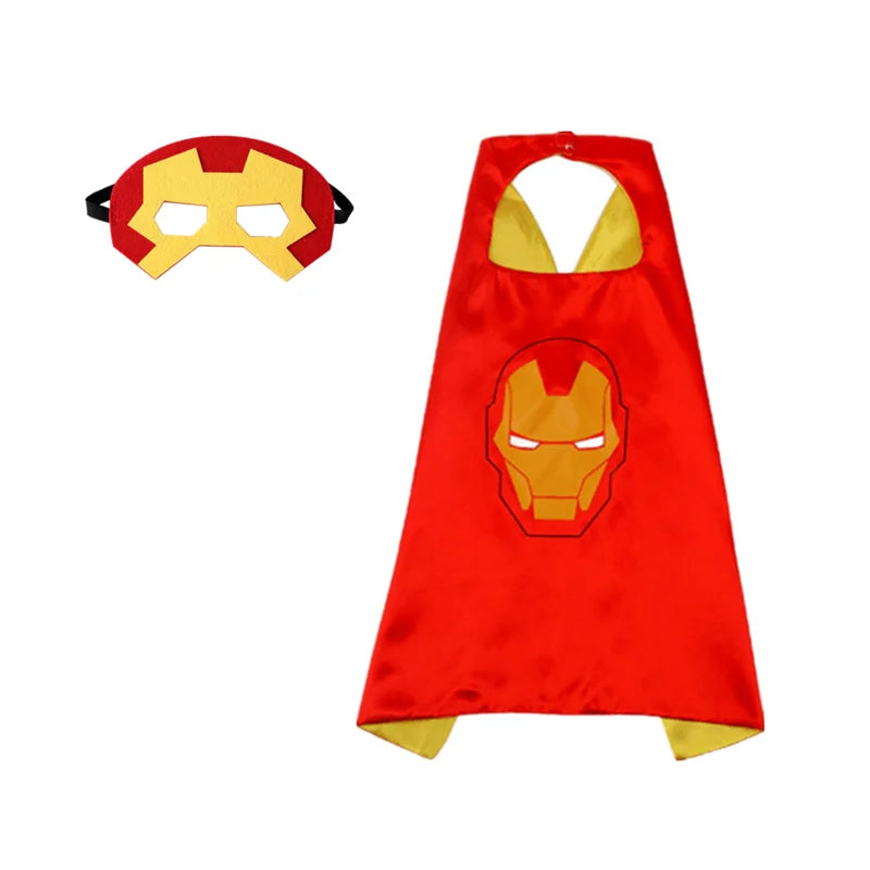 Superhero Cape Captain America Shield Costume Children Halloween Mask Dress Up Gift Costume