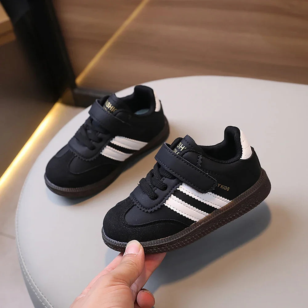 Spring Sport Shoes For Children PU Leather Ergonomics Kids Sneakers