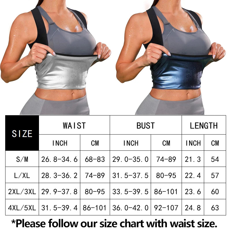 Women Sauna Tank Tops Sweat Body Shaper Vest Shapewear