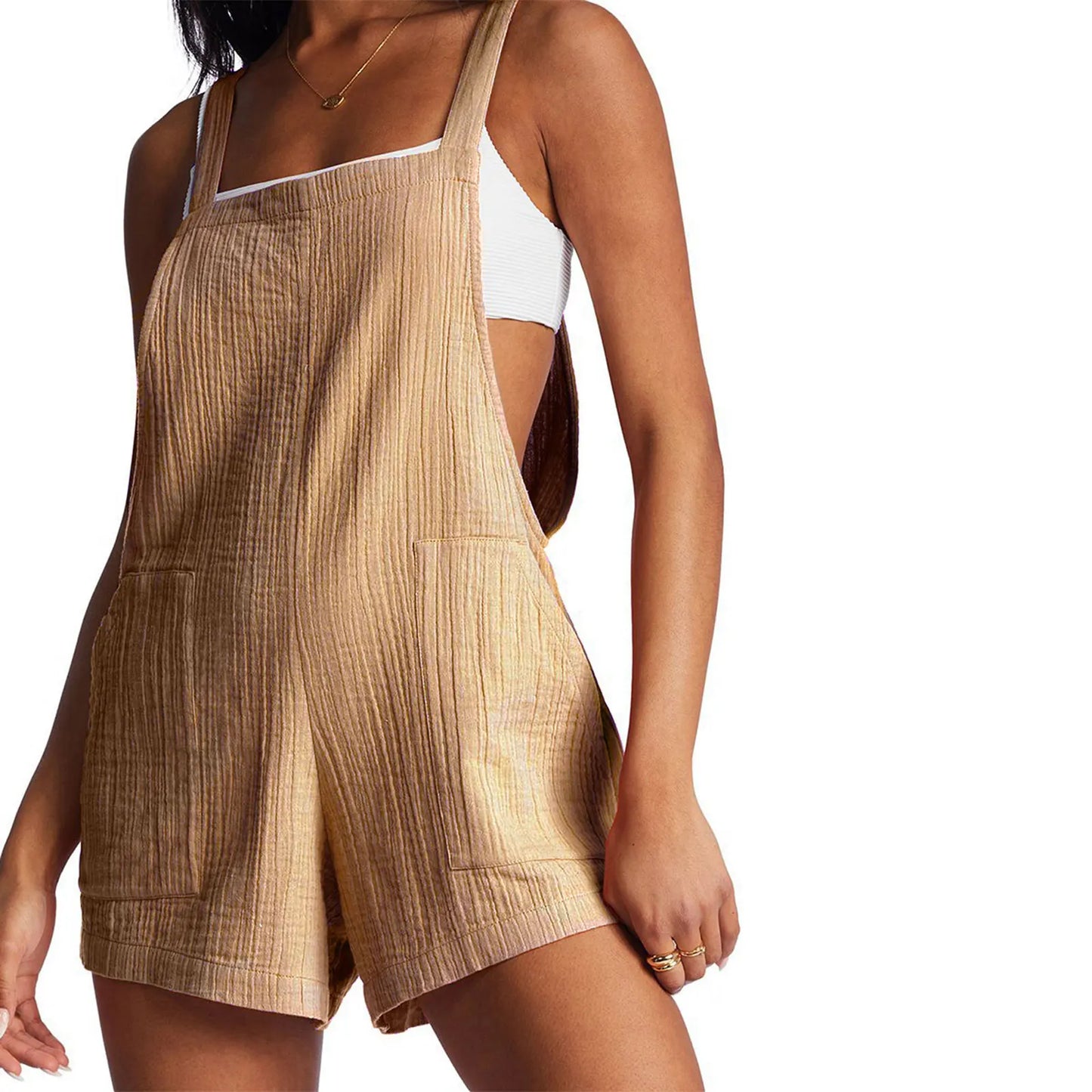Women Summer Short Jumpsuit Sleeveless Spaghetti Strap