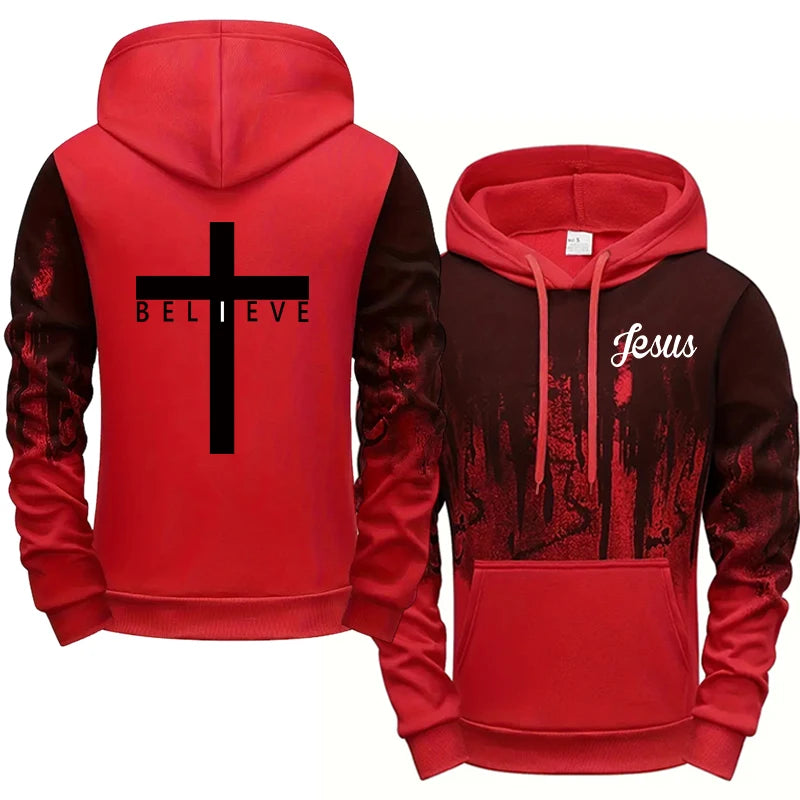 Jesus Christ Hoodies And Sweatpants Mens Set Autumn Winter Casual Tracksuit