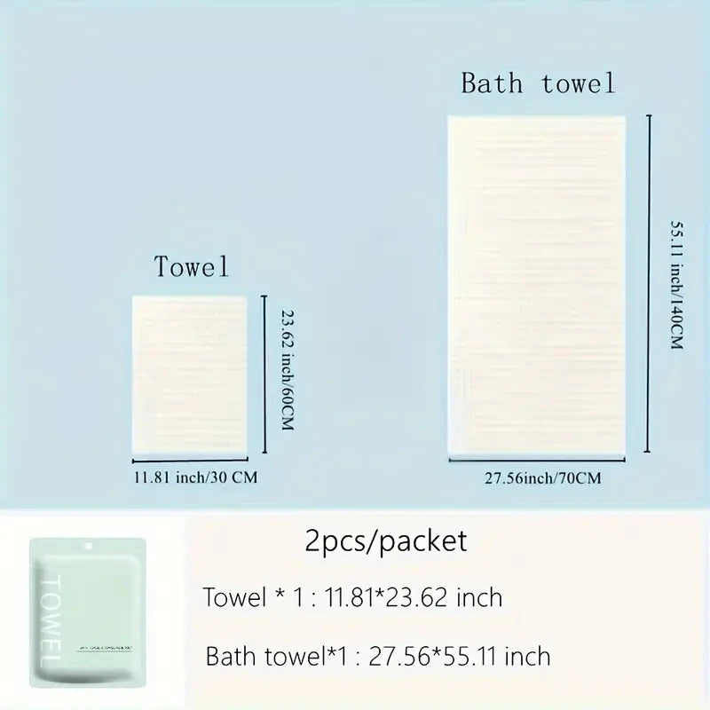 Hypoallergenic Disposable Towel Set for Gym Travel Outdoor