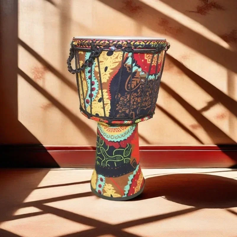 Sheepskin Djembe African Drum Kit 7 Drums Handmade Percussion Instrument For Beginners And Adults