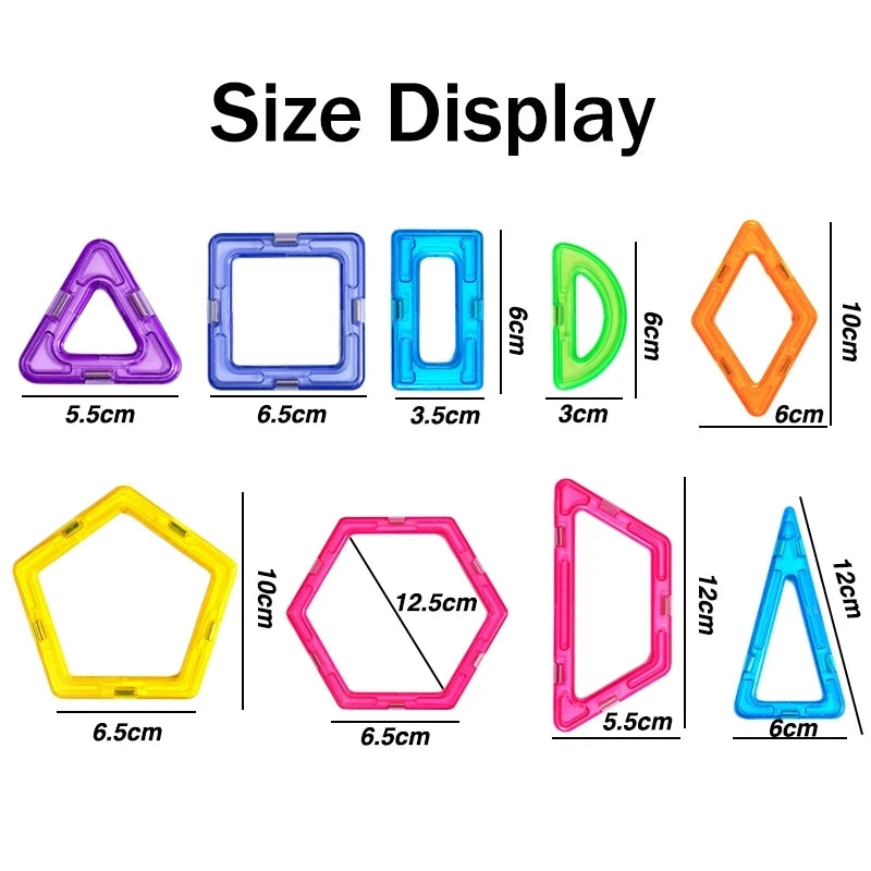 Magnets Toys for Kids Big Size Plus Magnetic Blocks Set