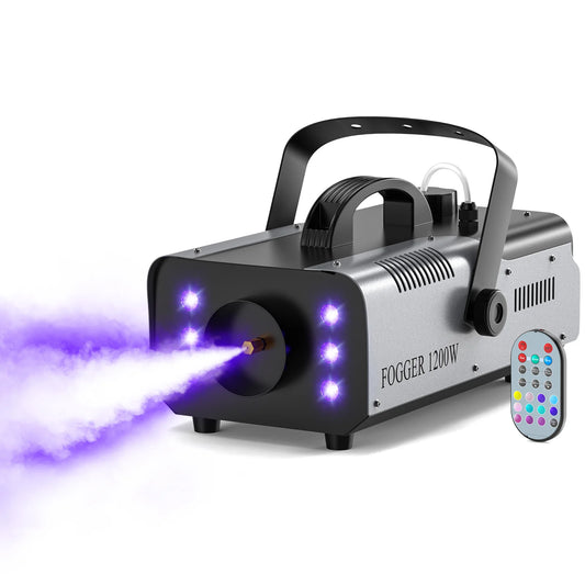 Yiflamefly 1200W Fog Machine With RGB Lighting For Stage