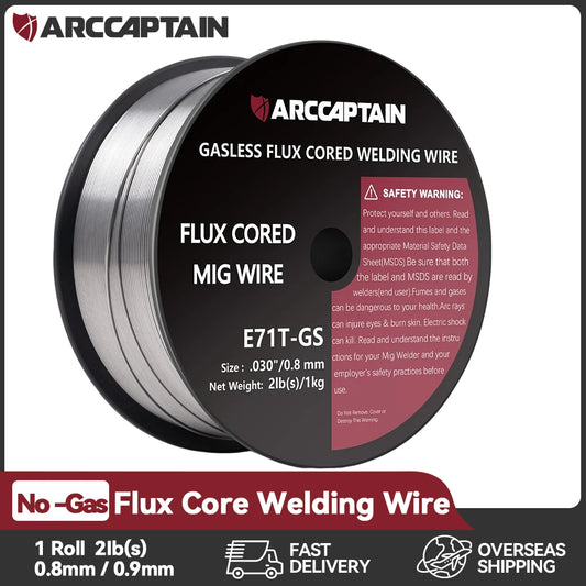 ARCCAPTAIN Welding Wire Gasless Flux Cored 0.8 0.9mm 1 KG