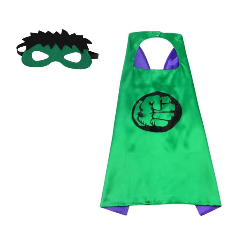 Superhero Cape Captain America Shield Costume Children Halloween Mask Dress Up Gift Costume