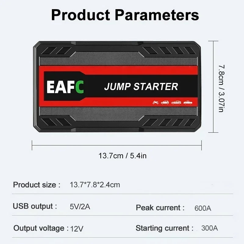 Car Jump Starter Battery Power Bank 600A Portable Booster