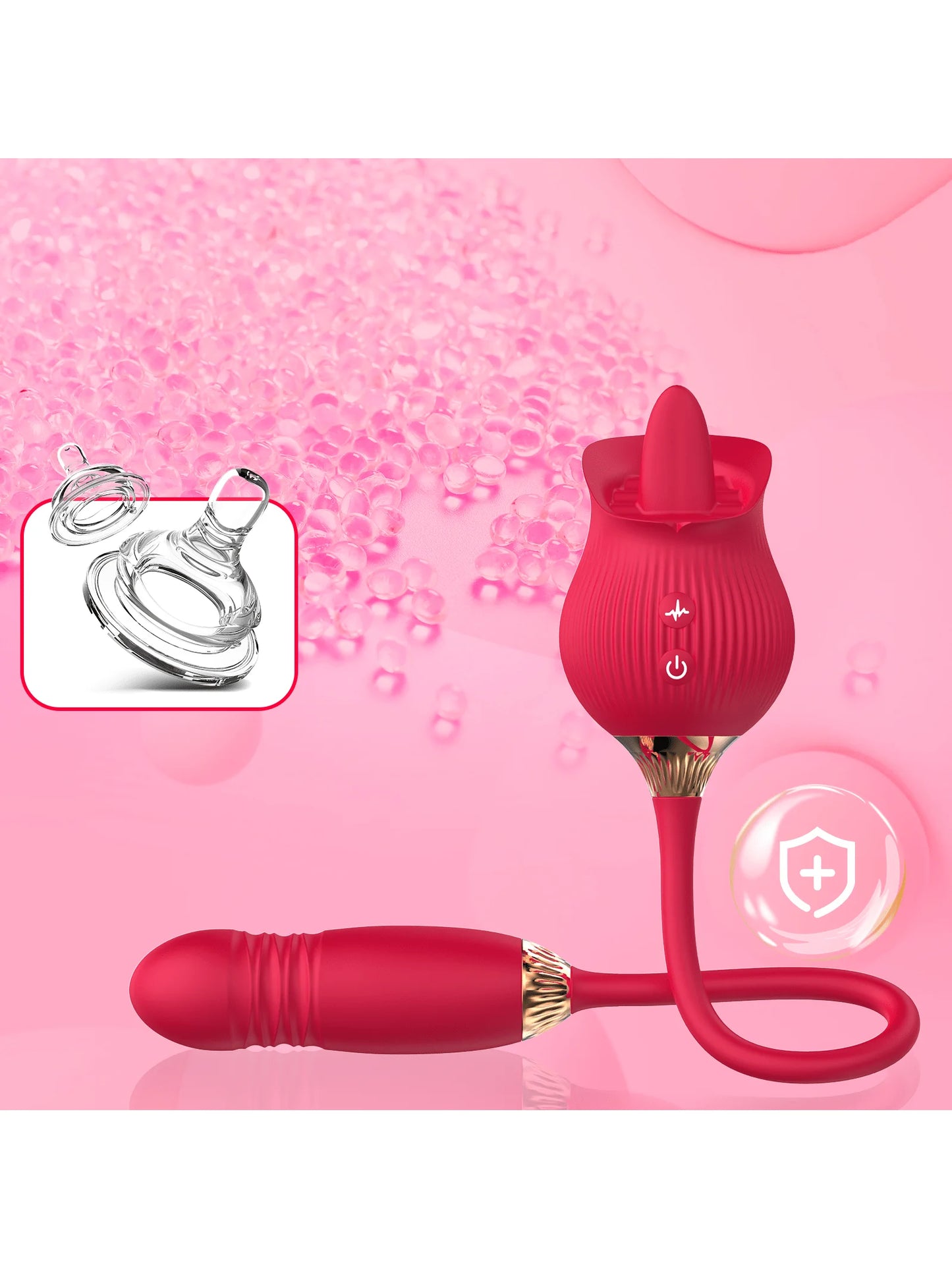 Tongue Shaped Suction Vibe Clitoral Stimulator 12 Modes
