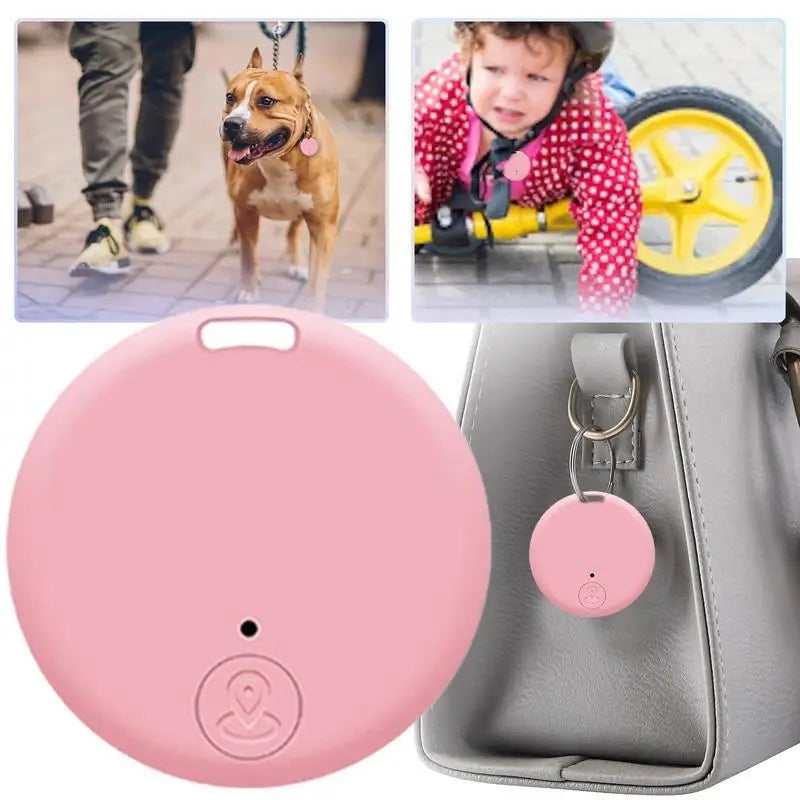 Mini GPS Locator Anti-Lost Alarm Smart Tag Bluetooth-Compatible Keychain Tracker for Dogs Pets and Children