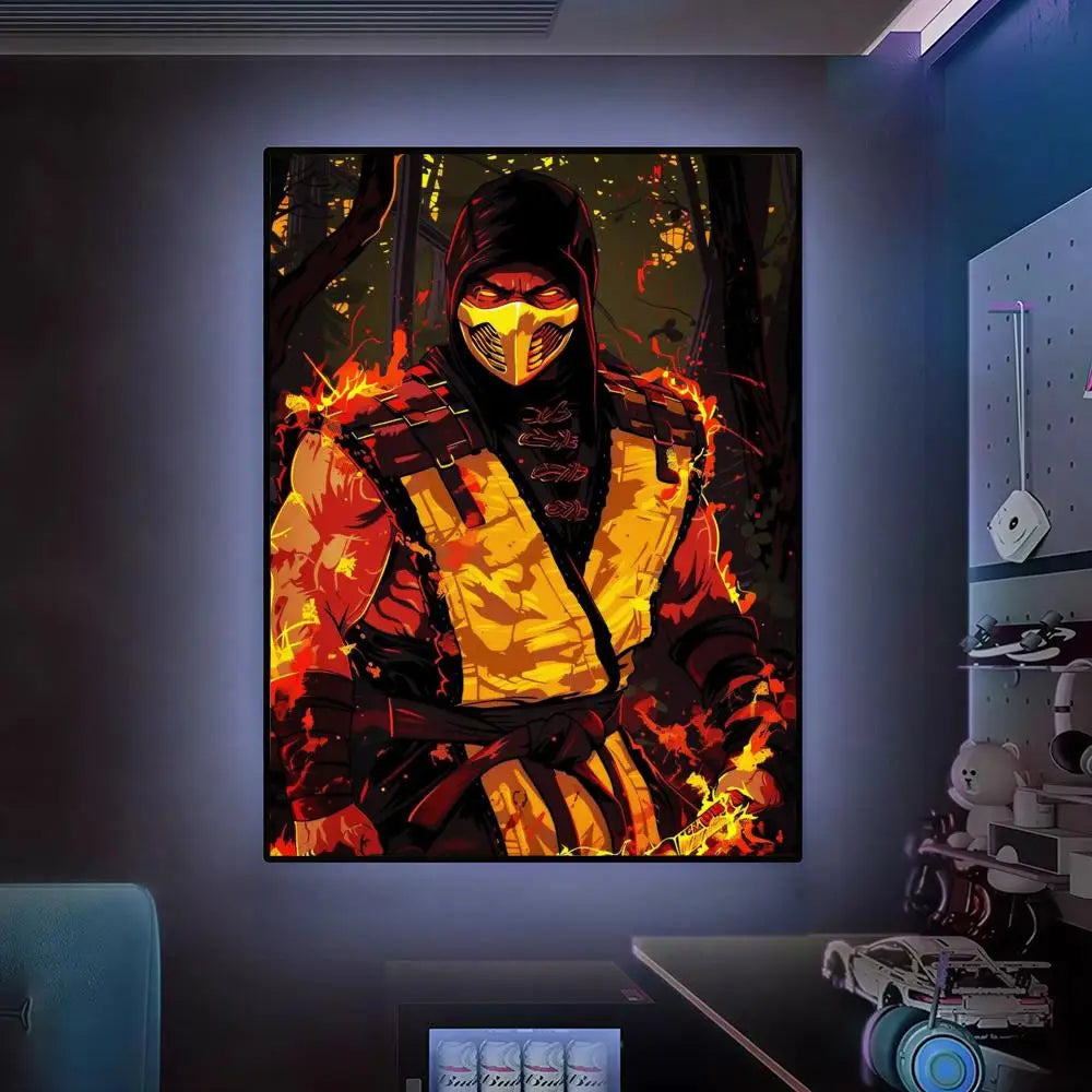 Mortals K Kombat Video Game Poster HD Waterproof Wall Art Self Adhesive Decor