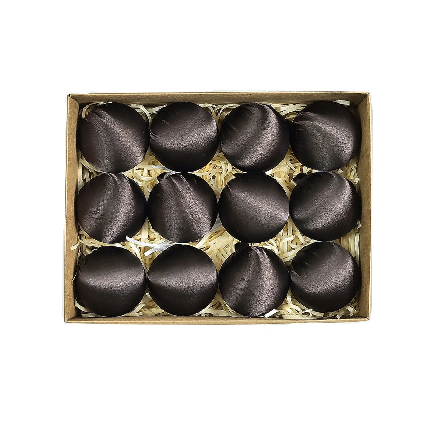 12pcs Glossy Velvet Christmas Ball Ornaments For Tree 2025