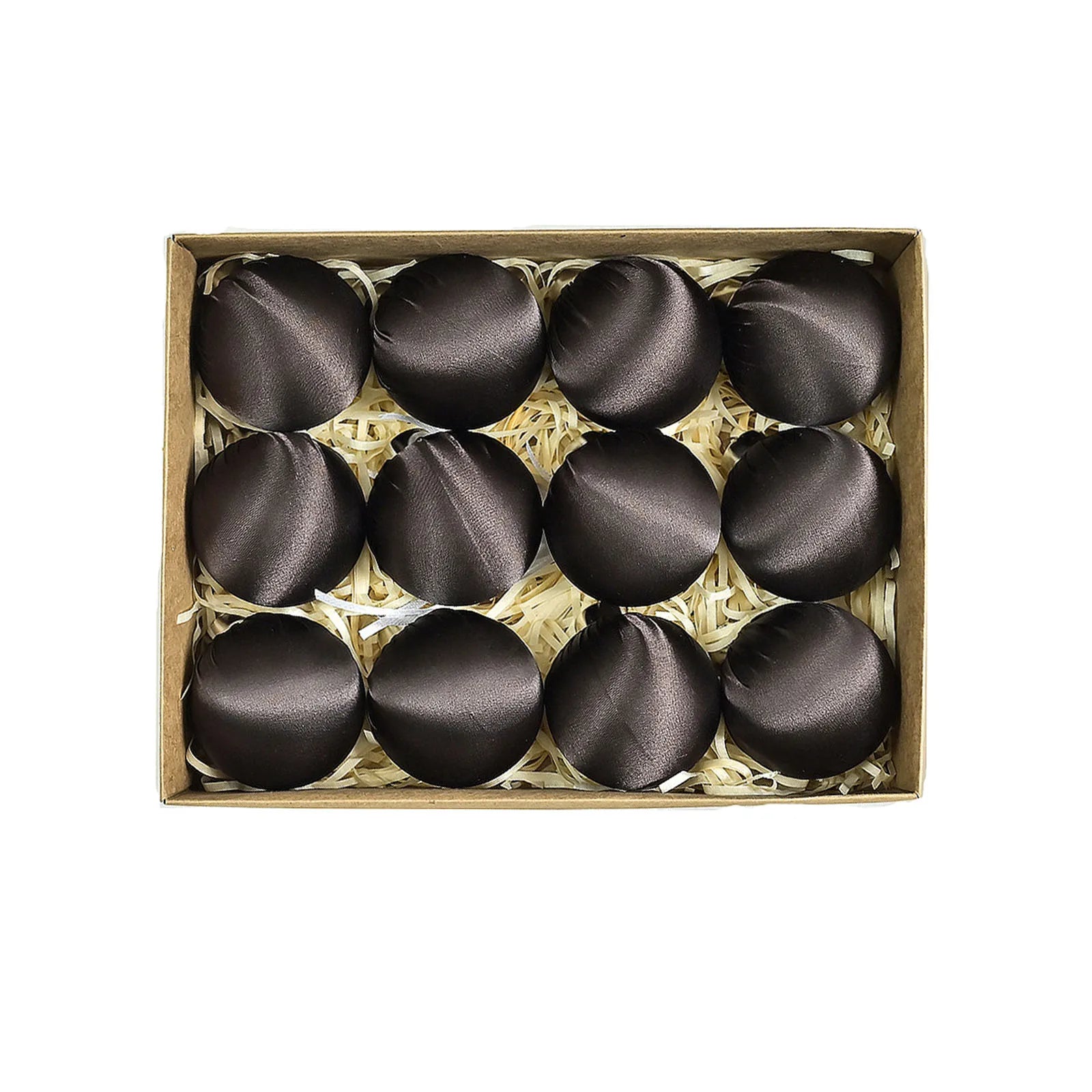 12pcs Glossy Velvet Christmas Ball Ornaments For Tree 2025