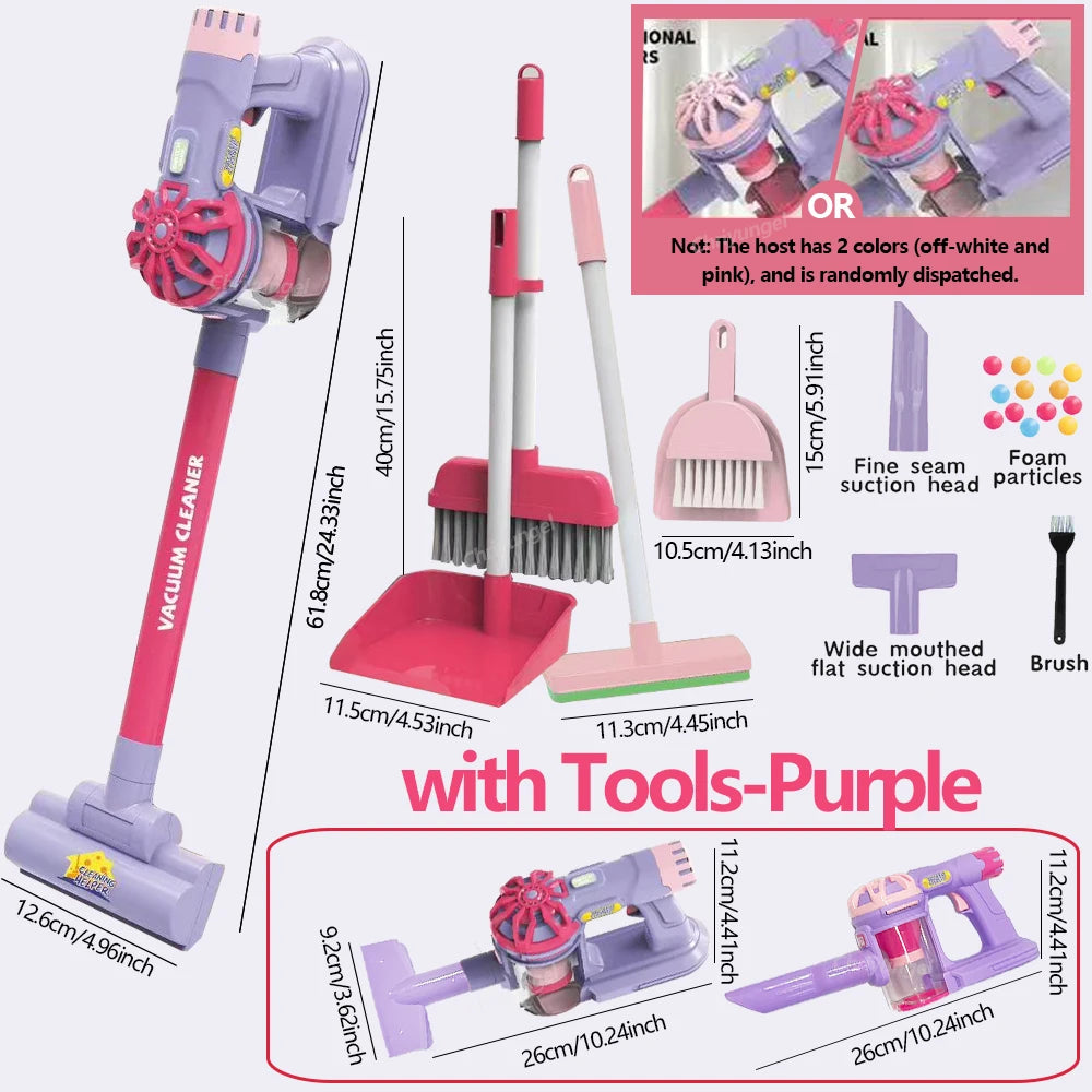 Kids Simulation Electric Vacuum Cleaner Toy Set For Role Play Educational Toys