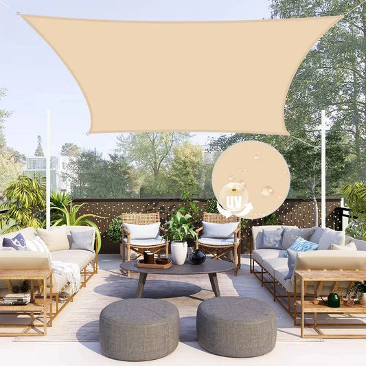 Sun Shade Sail Outdoor Canopy 6M 5M 4M 3M UV Block Shade Cloth Sunscreen Awning with Free Ropes for Garden Patio Pool Cover Shelter