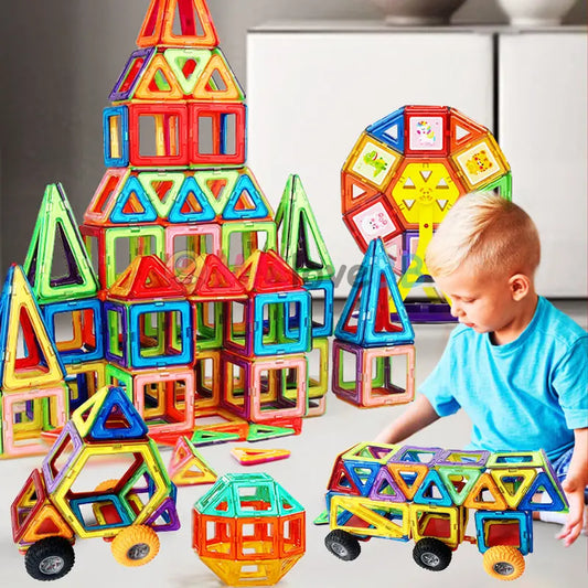 Magnets Toys for Kids Big Size Plus Magnetic Blocks Set