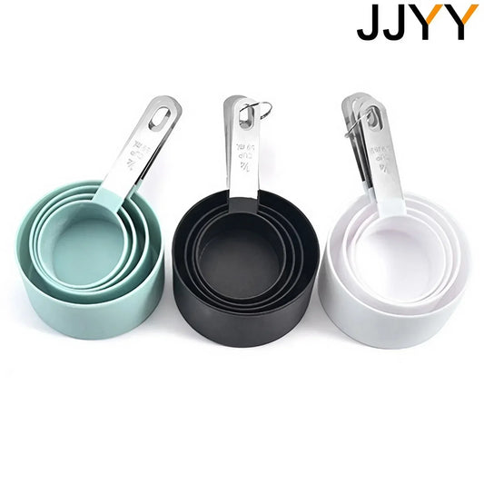 4PCS/Set Multi-Purpose Measuring Cups Stainless Steel Spoons