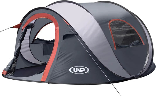 Pop Up Tent for 3 Person Camping Instant Portable Beach Tent Easy Pop Up Shade with 2 Doors for Camping and Hiking