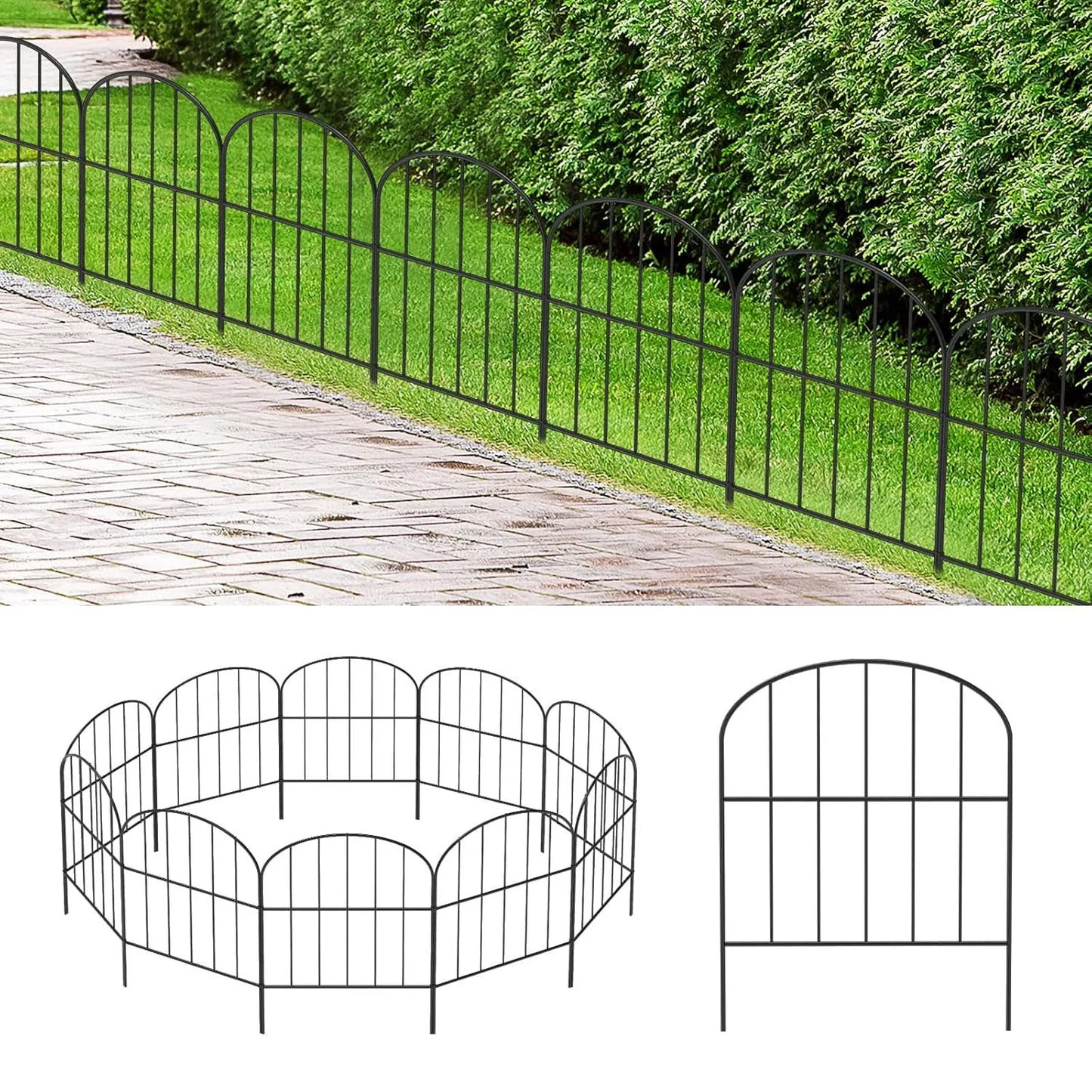 Decorative Garden Fencing, Rust-Proof Wire Panels Edge