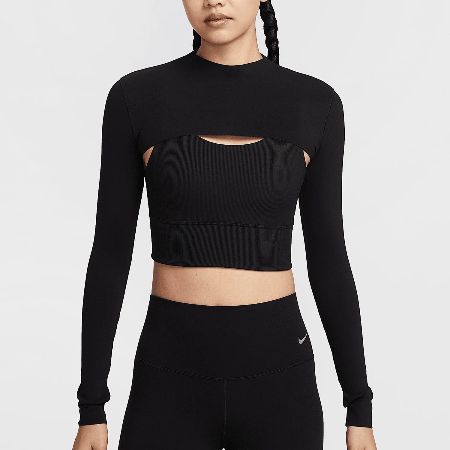 Nike Zenvy Dri Fit Womens Ultra Short Top HJ1862 010