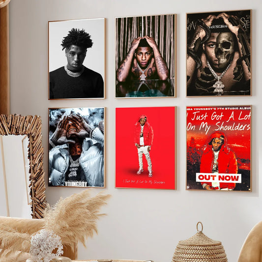 NBA Youngboy Poster Self Adhesive Wall Sticker Home Decor