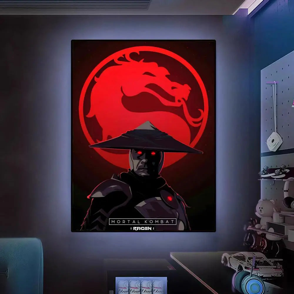 Mortals K Kombat Video Game Poster HD Waterproof Wall Art Self Adhesive Decor