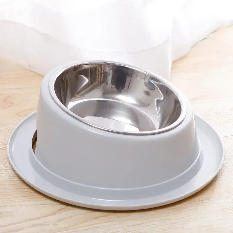 Cat Feeder Slope Anti-Ant Food Bowl Stainless Steel Bowl
