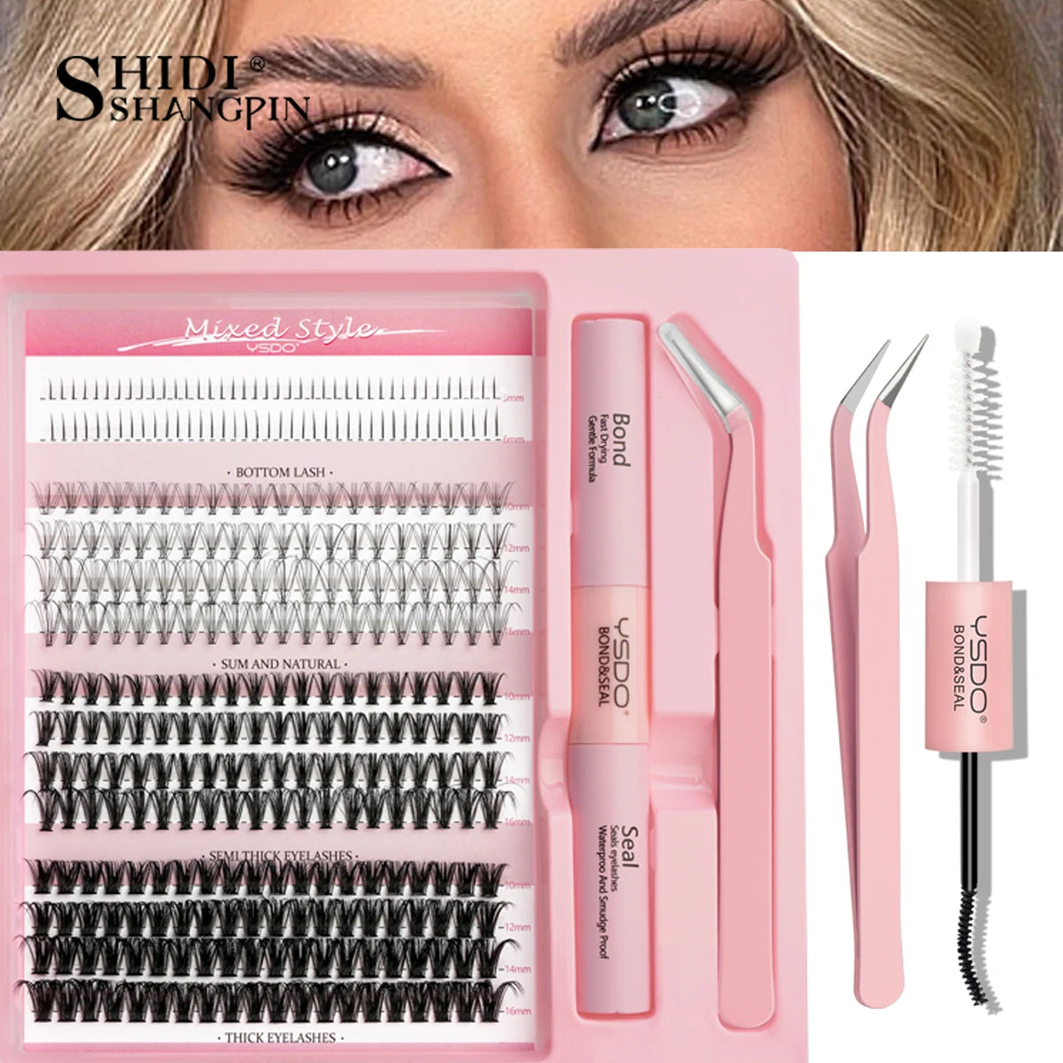 Lash Clusters Set DIY Lashes Extension Kit 5-16mm Clusters